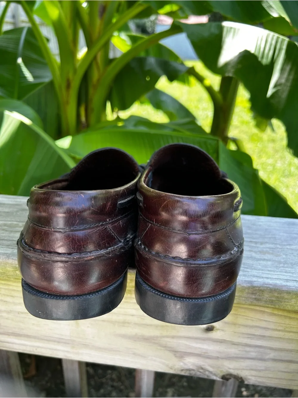 French Shriner  Men’s Leather Oxford Loafers With Tassels Size 11 M Brown